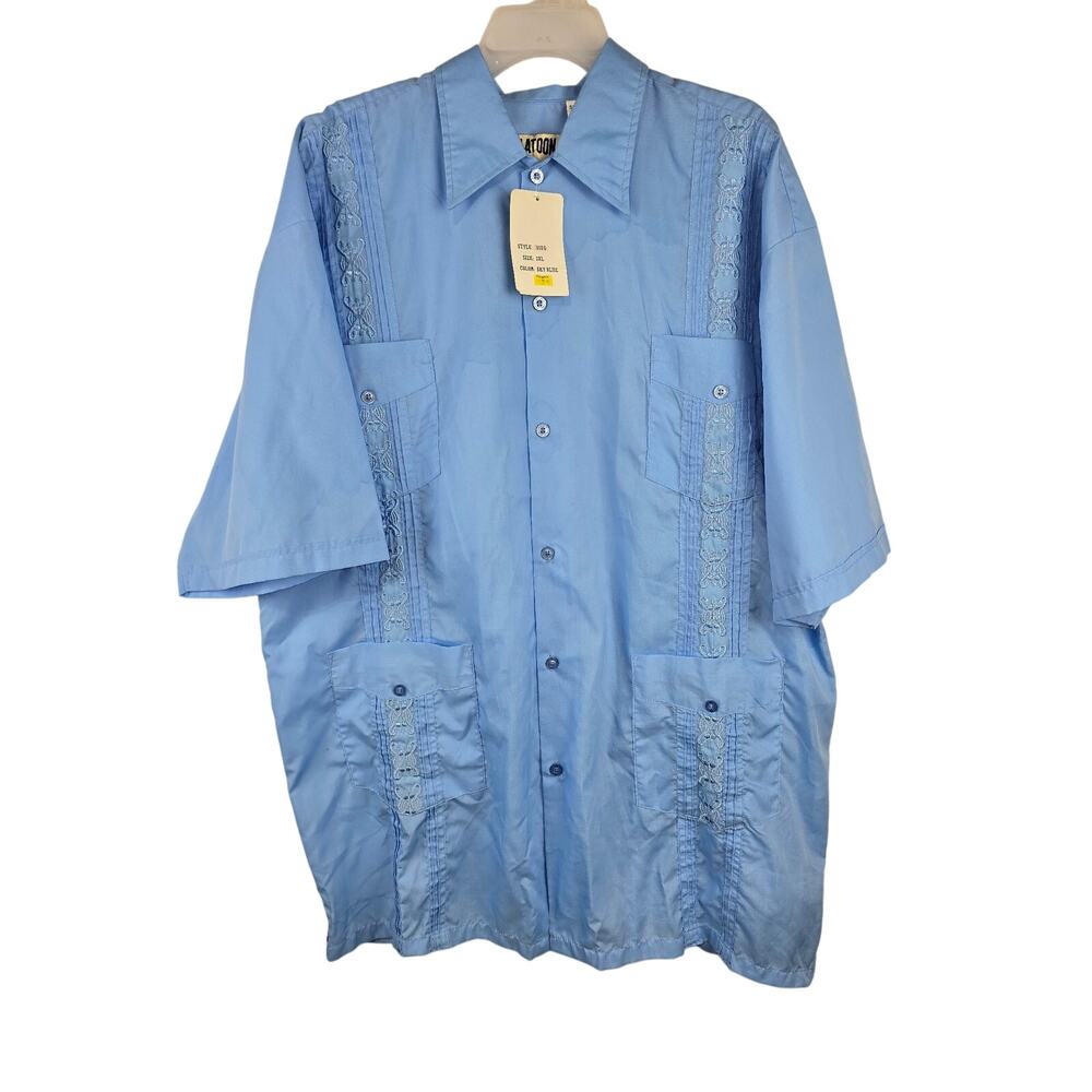Platoon Men's‎ Button Down Shirt size 3XL Sky Blue